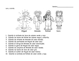 Color the kids for Winter!  A Clothing/Colors Spanish Activity