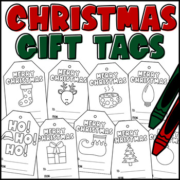 Christmas Present Tags : Personalized Coloring Tags by Buzz Into