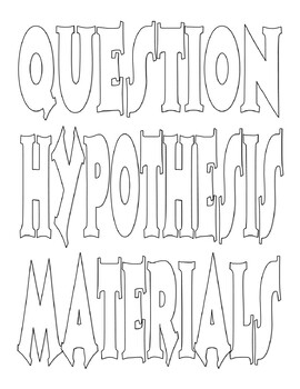Preview of Color your own science fair board lables - 50 fonts