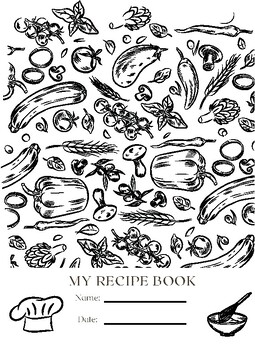 Preview of Colorable Cookbook Cover