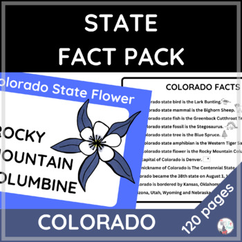 Preview of Colorado Activities - State Fact & Symbol Pack - Memorize, Learn, Practice