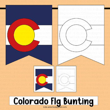 Preview of Colorado Flag Flag Bunting Banner Bulletin Board Door Decorations State Study