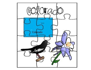 Preview of Colorado Puzzle Map Set