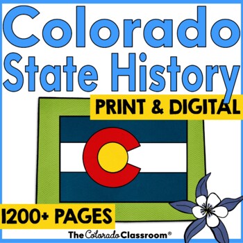Preview of Colorado State History and Geography Bundle - Print and Digital - State Study