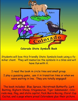 Preview of Colorado State Symbol Student Book