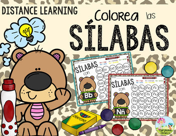 Colorea las Sílabas- Distance Learning Google Slides by Learning Palace