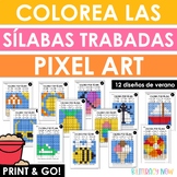 Colorea las Sílabas Trabadas | Spanish Blends Pixel Art