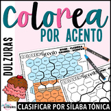 Colorea por Acento Acentuación - Accents in Spanish Colori