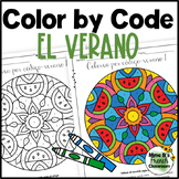 Colorea por Código: Spanish Color by code El verano | Summer