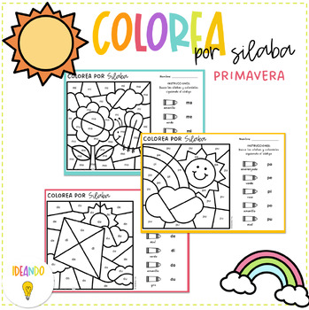 Preview of Colorea por Silaba - PRIMAVERA