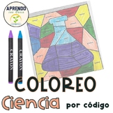Colorea por Vocabulario Ciencia- Color by Number Spanish Science