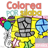 Colorea por sílaba Año nuevo New Years in Spanish