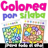 Colorea por sílaba BUNDLE Syllables in Spanish Sílabas en 
