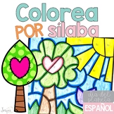 Colorea por sílaba Dia del planeta Earth Day in Spanish