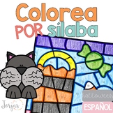 Colorea por sílaba Halloween in Spanish