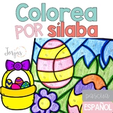 Colorea por sílaba Pascua Easter in Spanish