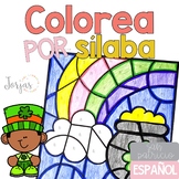 Colorea por sílaba San Patricio St Patricks in Spanish