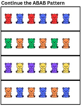 Colored Bear Patterning | Kindergarten and Early Math | Patterns ...