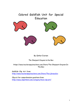 Preview of Colored Fish Unit for Special Education