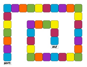 Colored Game Board by Greta Wiebe | TPT