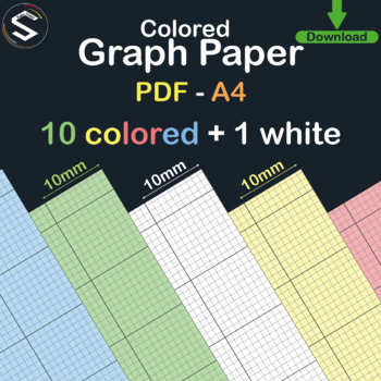 Preview of Colored Graph Paper (1mm Grid). For Math, Science, Geography, and Journals.