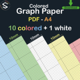 Colored Graph Paper (1mm Grid). For Math, Science, Geograp