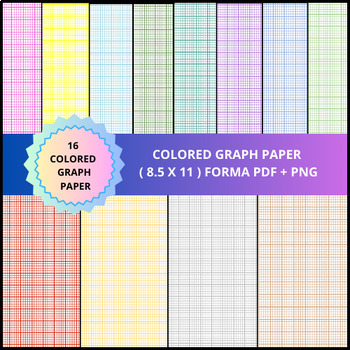 Preview of Colored Graph Paper A4 | School Digital Papers