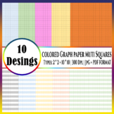Colored Graph Paper Multi Squares Notebook "Sage color"