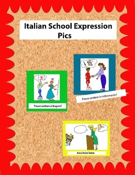 Preview of Italian Classroom Expression Pics