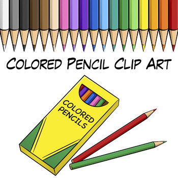 Chunky Color Pencil Clip Art Set