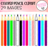 Colored Pencil Clipart - InspiredxTeacher Clipart