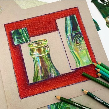 Preview of Colored Pencil Drawing Project - High School Art Lesson - Color and Light