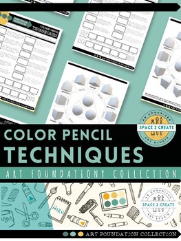 Preview of Colored Pencil Techniques - Skill Building Worksheet