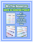 Colored Pencil Value Scales Drawing Lesson Middle School A
