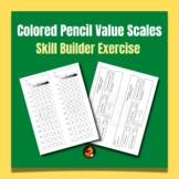 Colored Pencil Value Scales Practice Worksheet Middle Scho