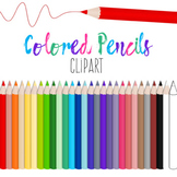 Colored Pencils Clipart - 27 Colors - Transparent Backgrou