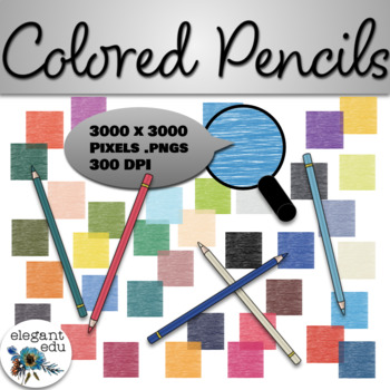 Watercolor Colored Pencils Clip Art by amandoodles