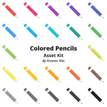 Colored Pencils in SVG and PNG for Printables, Products and Projects