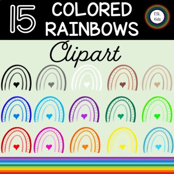 Preview of Colored Rainbow Clipart