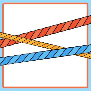 Colored Rope Lines / Dividers Simple Rope Clip Art / Clipart Set