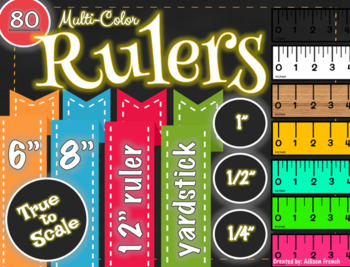 Preview of Colored Rulers Clip Art Math Tools