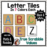 Colored Scrabble Letter Tiles Clip Art