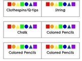 Colored Shape Bin Labels (Art)