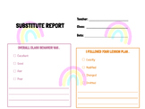 Colored Substitute Report/Daily Report
