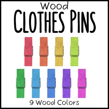 Colored Wood Clothes Pin  Mockup Movable Supplies by Kyla's Kraft