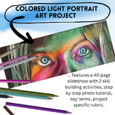 Colored light portrait ART PROJECT