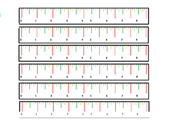 Freebie Ruler 18 Colored Marks