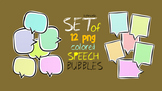 Colored speech bubbles
