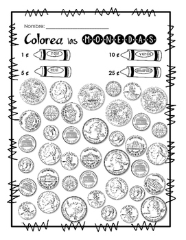 Las Monedas Worksheets Teaching Resources Teachers Pay Teachers