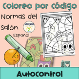 Coloreo por código - autocontrol- emociones  - color by code - 